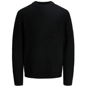 Duży męski sweter wkładany przez głowę Jack & Jones 12287078 czarny