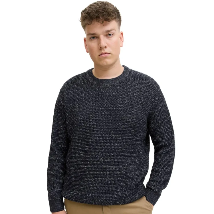 duzy meski granatowy swetr xxl
