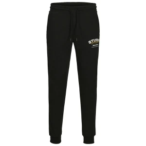 Duże męskie spodnie dresowe ze ściągaczami Jack & Jones 12285628 czarne