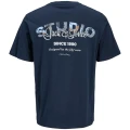 duzy meski t-shirt granatowy