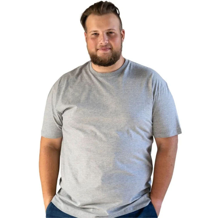 szara koszulka basic meska 5xl
