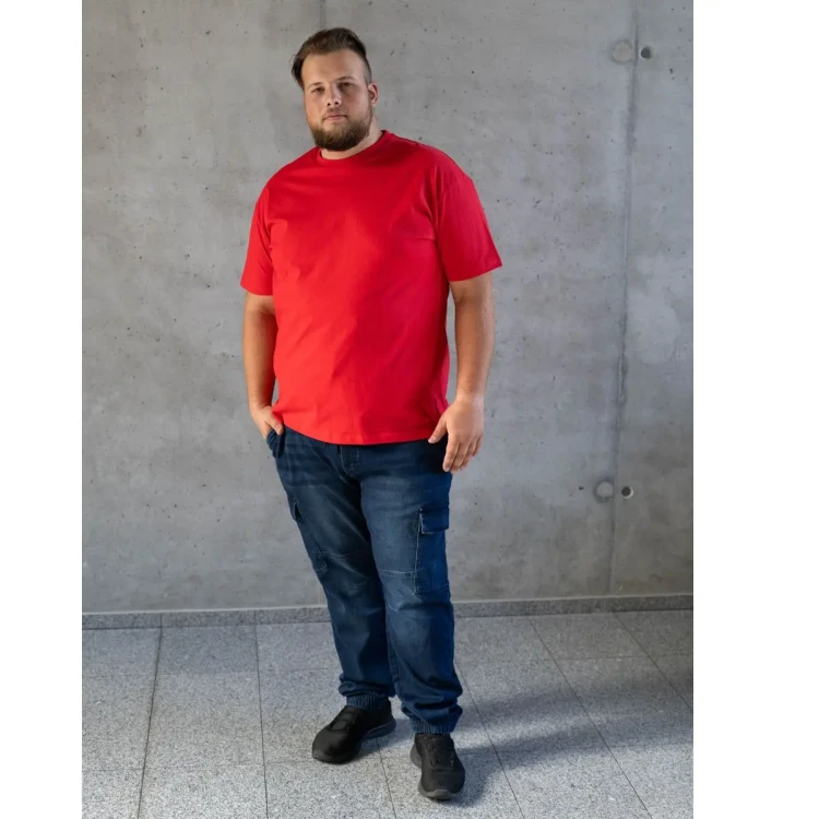czerwony t-shirt meski bawelna 5xl