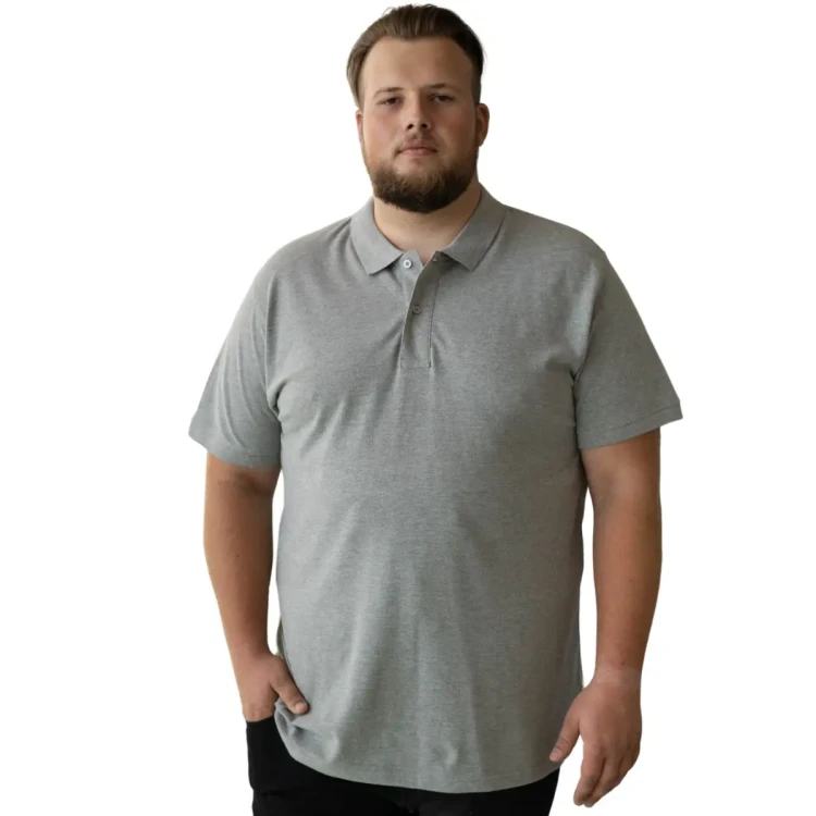 koszulka polo szara plus size