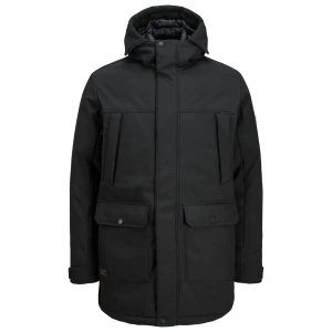 Duża męska kurtka z kapturem parka Jack & Jones 12279797 czarna