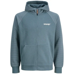 Duża męska bluza rozpinana z kapturem Jack & Jones 12285531 niebieska 