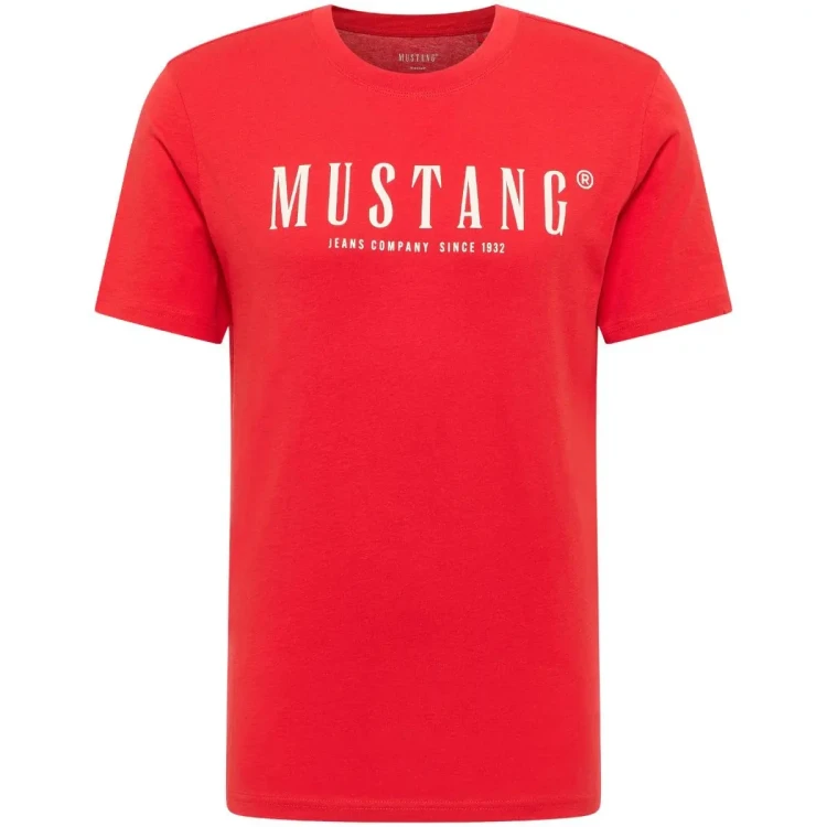 czerwony duzy t-shirt mustang