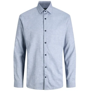 Duża męska koszula w paski długi rękaw Jack & Jones 12292159 błękitna