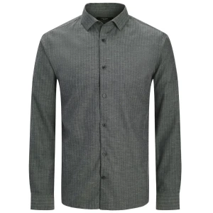 Duża męska koszula w paski długi rękaw Jack & Jones 12292159 szara