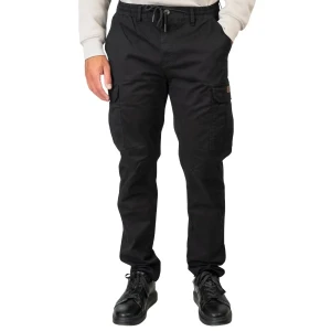 Duże męskie spodnie bojówki prosta nogawka Double Urban Outfitters CCP-4067 czarne 