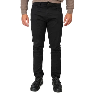 Duże męskie spodnie chinosy prosta nogawka Double Urban Outfitters FP-4082 czarne