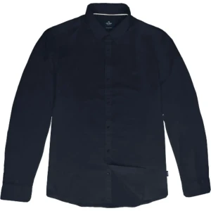 Duża męska gładka koszula z długim rękawem Double Urban Outfitters GS-5072 granatowa