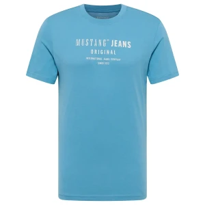Duża koszulka t-shirt męski z napisem Mustang 1017133-5130 niebieski