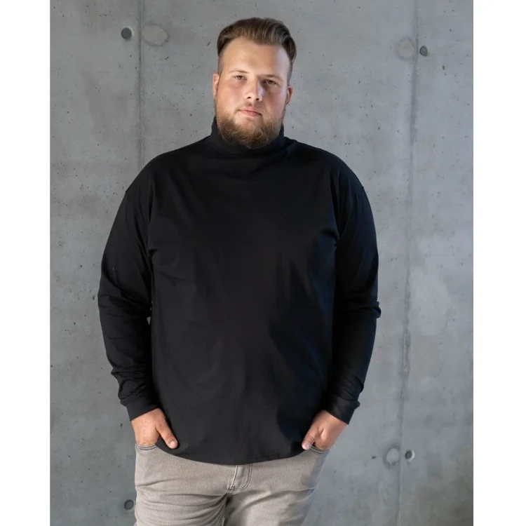 czarny wygodny cieply golf meski 4xl