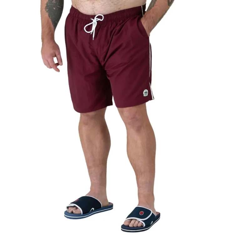 bordowe duze meskie spodnki kapielowe 8xl