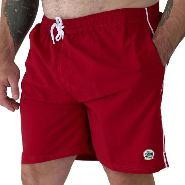 czerwone spodenki kapielowe plus size