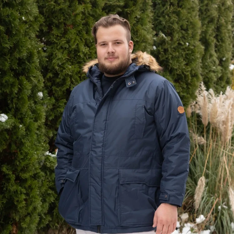 granatowa modna meska kurtka na zime