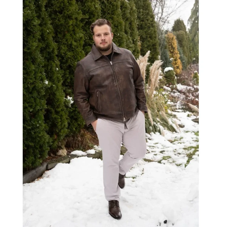 kurtka skorzana meska plus size