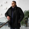 plaszcz na guziki i zamek duze rozmiary