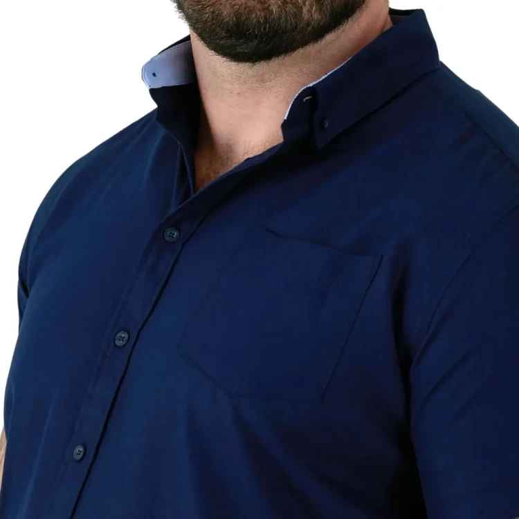 granatowa koszula basic 4xl