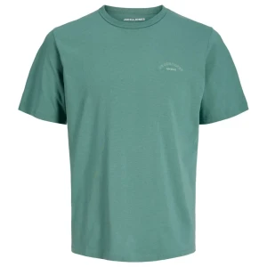 Duża męska koszulka krótki rękaw t-shirt z napisem Jack & Jones 12295976 miętowy
