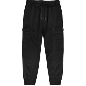 Duże męskie spodnie dresowe bojówki ze ściągaczami Double Urban Outfitters MPAN-6031 czarne