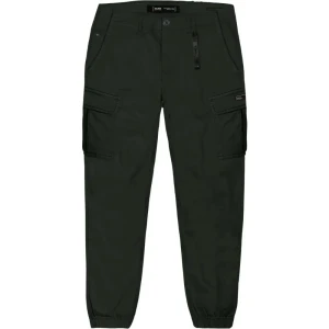 Duże męskie spodnie bojówki ze ściągaczem Double Urban Outfitters CCP-4066 ciemnozielone