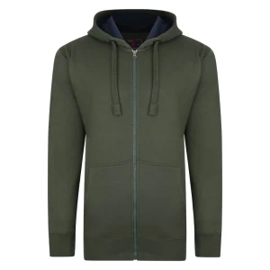 Duża męska rozpinana bluza Kam 503H khaki