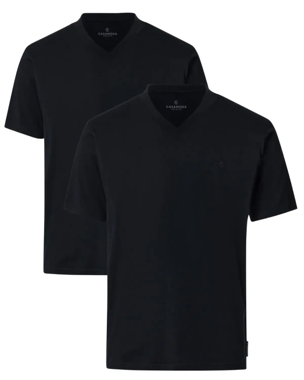 2 pak czarnych t-shirtow meskich 5xl