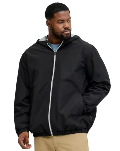 Duża męska przejściowa kurtka z kapturem Jack & Jones 12289247 czarna