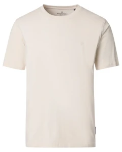 Duża męska koszulka gładka t-shirt Casa Moda 4200-002 kremowy