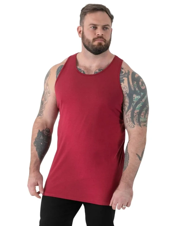 duza meska koszulka 6xl bordowa