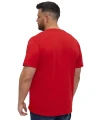t-shirt czerwony gladki do kazdej stylizacji 4xl