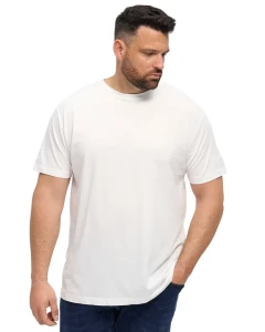 Duży męski gładki t-shirt North 56°4 99010-0000 biały