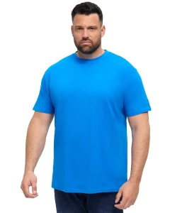 Duży męski gładki t-shirt North 56°4 99010-0570 niebieski