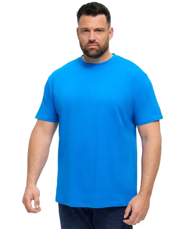 gladki t-shirt dla panow plus size polecany modny wygodny bawelna 100%