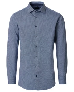 Duża męska koszula długi rękaw drobny wzór NON IRON Venti 226110690-100 ciemnoniebieska