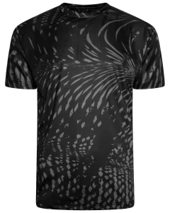 Duża męska koszulka t-shirt funkcyjny dla aktywnych Kam AP003 czarny 