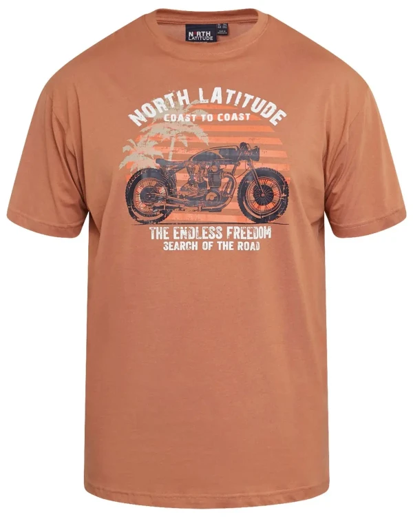 meski t-shirt z motorem duzy nadruk 8xl