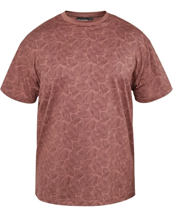 duzy meski t-shirt wzor lisci 6xl