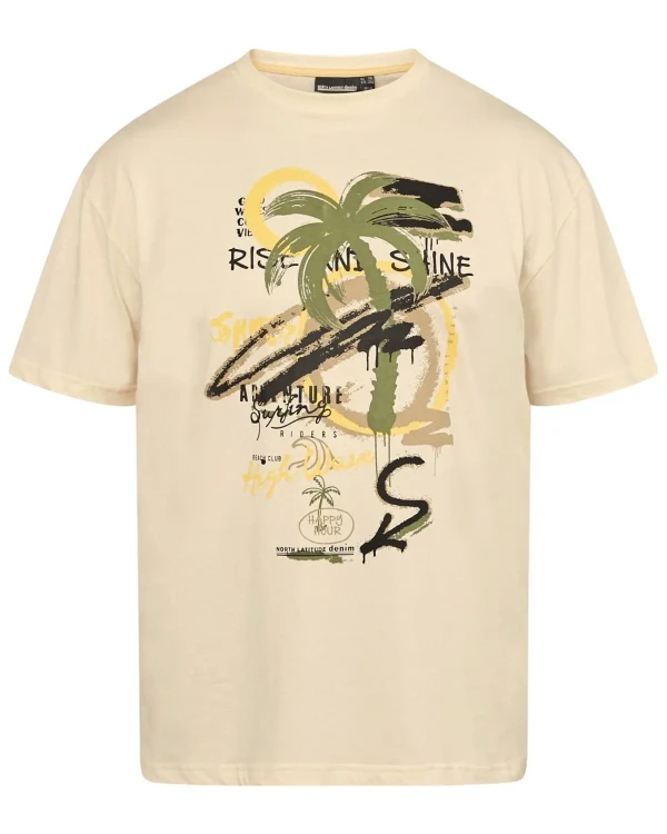 duzy meski t-shirt z nadrukiem 6xl
