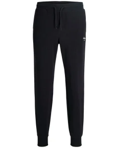 Duże męskie spodnie dresowe ze ściągaczami Jack & Jones 12294926 czarne 