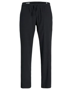 Duże męskie spodnie chinosy z lnem Jack & Jones 12294266 czarne