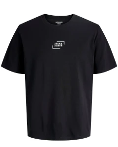 Duża męska koszulka z nadrukiem t-shirt Jack & Jones 12269038 czarny