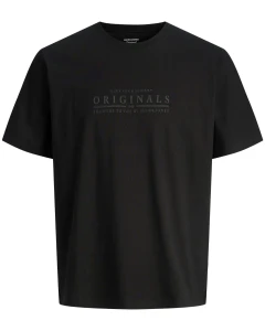 Duża męska koszulka z napisem t-shirt Jack & Jones 12293187 czarny