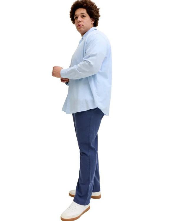 granatowe meskie spodnie eleganckie