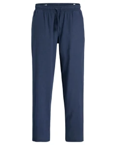 Duże męskie spodnie chinosy z lnem Jack & Jones 12294266 granatowe