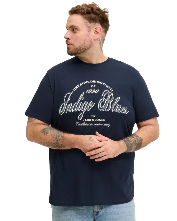 stylowy granatowy t-shirt xxl