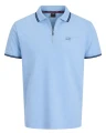 blekitna koszulka polo plus size