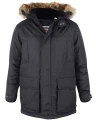 duza czarna kurtka parka 7xl