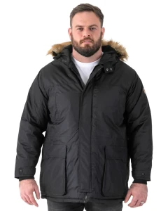 Duża męska kurtka zimowa parka Duke D555 Lovett czarna